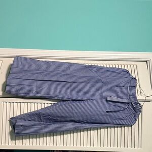 a new day Blue and White Striped Wide Leg Pants